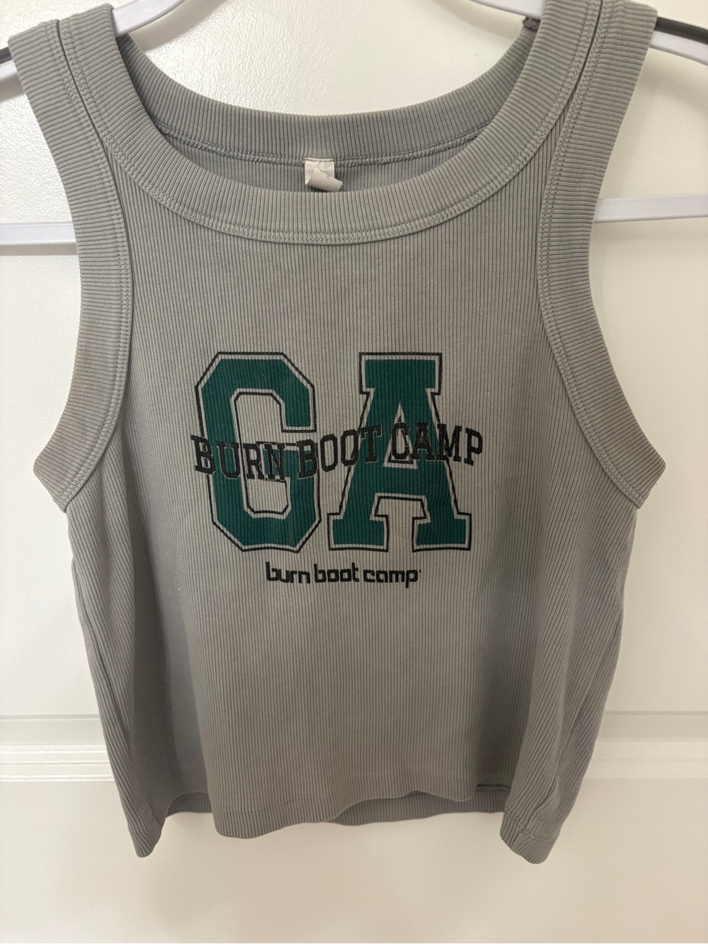 Burn Boot Camp Ribbed GA cropped Tank